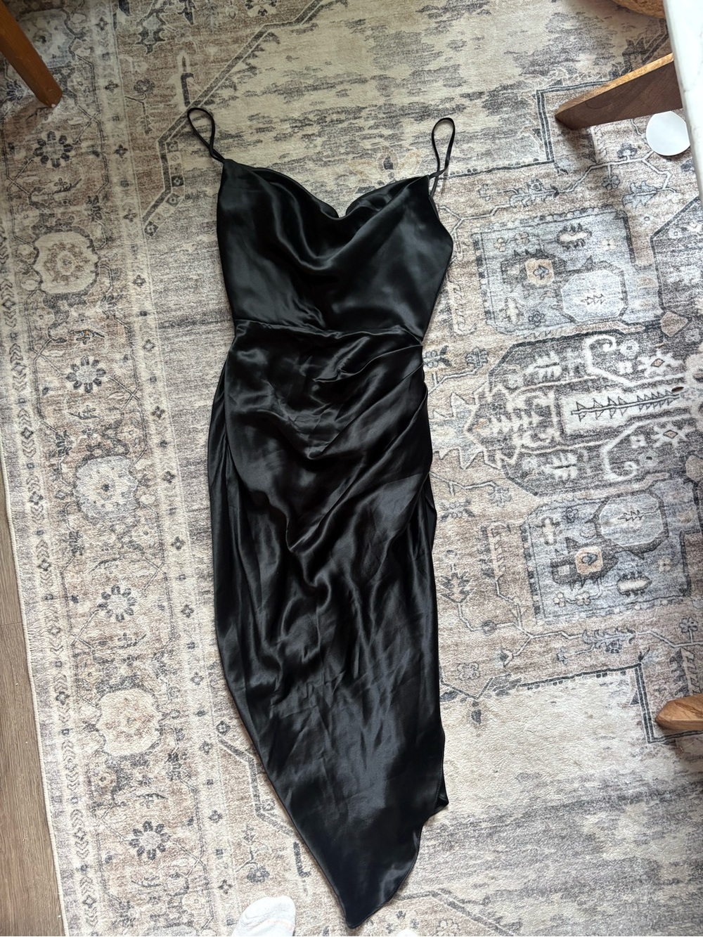 House of CB Reva black satin balcony corset dress size S - Picture 2 of 12